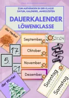Vorschau - Poster - DAUERKALENDER: Wochentage, Monate, Tag, Jahr, Jahreszeiten - Deckblatt