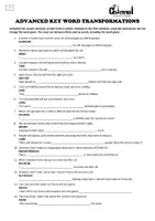 Aperçu - Feuilles d'exercices - C1 Key Word Transformations – 150 Sentences (Pack 2) - Page 2