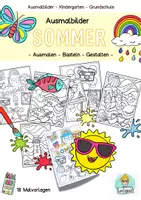 Vorschau - Arbeitsblätter - Sommer Ausmalbilder, Kunstunterricht, Freiarbeit, OGS - Deckblatt