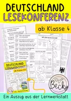 Vorschau - Arbeitsblätter - Lesekonferenz Deutschland - Deckblatt