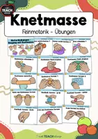 Vorschau - Stationenlernen - Feinmotorik Übungskartei - Knetmasse - Deckblatt