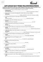 Aperçu - Feuilles d'exercices - C1 Key Word Transformations (9) – 30 Sentences - Page 1
