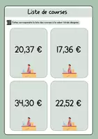 Aperçu - Feuilles d'exercices - Acheter avec de l'argent Classe 2 à 4 Calculer avec des euros et des centimes - Page 3