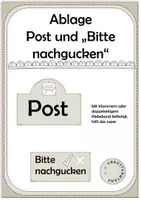 Vorschau - Poster - Ablage Beschriftung "Post" und "Bitte nachgucken" - Deckblatt