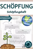 Vorschau - Arbeitsblätter - Schöpfungsgeschichte (Klasse 1/2) – Differenziertes Heft - Deckblatt