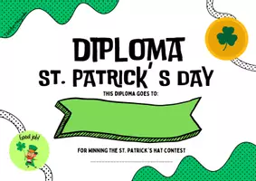 Vista previa - Refuerzo / NEE / Materiales de apoyo - St Patrick´s Hat Contest Diploma - página 2