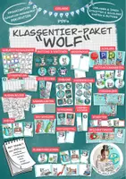 Vorschau - Spiele - Klassentier Materialpaket "Wolf" / Wolfklasse (inkl. Clipart!) - Deckblatt
