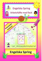 förhandsvisning - Engelska Spring arbershäfte med facit - försättsblad