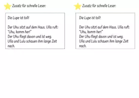 Vorschau - Arbeitsblätter - Leseübung 7 für die 1. Klasse zum Buchstaben Uu - Seite 2