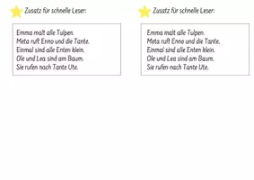 Vorschau - Fördermaterial/Inklusion - Leseübung 8 für die 1. Klasse zum Buchstaben Ee - Seite 2