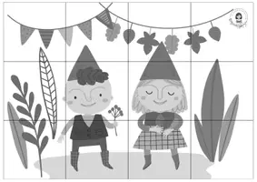 Aperçu - Apprentissages en autonomie - 4x puzzles 12 pièces AUTOMNE avec fond gris - Page 2
