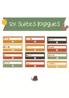 Aperçu - Jeux - 12x ateliers suites logiques AUTOMNE - Page de couverture