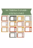 Aperçu - Jeux - ATELIERS AUTOMNE 14x tableaux à double entrées codées - Page de couverture