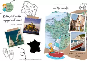 Aperçu - Feuilles d'exercices - Kit Carnets de voyage à remplir - Normandie - 3-6 ans ET 6-10 ans - Page 1