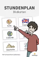 Vorschau - Präsentationen/Tafelbilder - Stundenplan: 50+ Bildkarten für den Klassenraum - Deckblatt