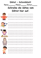 Vorschau - Arbeitsblätter - GRATIS - Diktat Thema Gefühle - DaZ/DaF, Deutsch (Klasse 1 bis 4) - Seite 2
