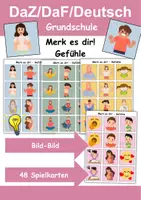 Vorschau - Arbeitsblätter - Merk es dir Gefühle (Bild-Bild) - DaZ/DaF, Deutsch (Klasse 1 bis 4) - Deckblatt