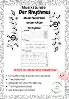 Vorschau - Arbeitsblätter - Musik fachfremd unterrichten: Der Rhythmus - Deckblatt