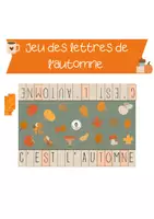 Aperçu - Apprentissages en autonomie - ATELIERS AUTOMNE jeu des lettres - Page de couverture