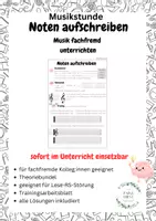 Vorschau - Arbeitsblätter - Musik fachfremd unterrichten: Noten aufschreiben - Deckblatt