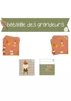 Aperçu - Apprentissages en autonomie - ATELIERS AUTOMNE jeu de cartes bataille des grandeurs - Page de couverture