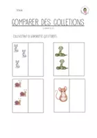 Aperçu - Feuilles d'exercices - 4x fiches automne comparer des collections gommettes - Page 1