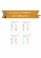 Aperçu - Feuilles d'exercices - 4x fiches automne comparer des collections gommettes - Page de couverture