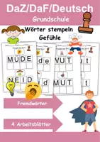 Vorschau - Arbeitsblätter - Materialpaket Schreiben und Sprache Thema Gefühle - DaZ/DaF, Deutsch - Seite 1