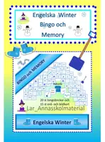 förhandsvisning - Bingo och memory Engelska winter - försättsblad