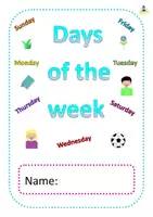 förhandsvisning - Engelska Days of the week arbetshäfte med facit - sida 1