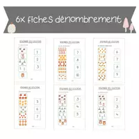 Aperçu - Feuilles d'exercices - 6x fiches dénombrement de collections jusqu'à 10 AUTOMNE - Page de couverture