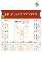 Aperçu - Apprentissages en autonomie - Ateliers automne fleurs des nombres jusqu'à 10 - Page de couverture