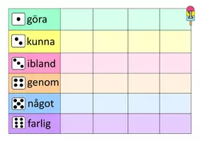 förhandsvisning - Högfrekventa ord Tärningsspel 4 spel i 1 - sida 1