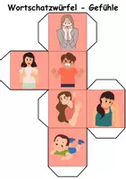 Vorschau - Arbeitsblätter - Bilderwürfel Gefühle - DaZ/DaF, Deutsch (Spiel) - Seite 1