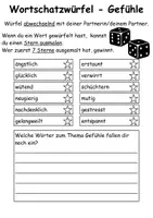Vorschau - Arbeitsblätter - Bilderwürfel Gefühle - DaZ/DaF, Deutsch (Spiel) - Seite 3