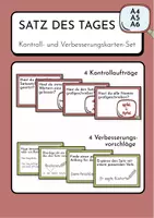 Vorschau - Präsentationen/Tafelbilder - Satz des Tages - Kontroll- und Verbesserungskarten-Set - Deckblatt