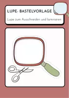 Vorschau - Mal- und Bastelvorlagen - Lupe Bastelvorlage - Deckblatt