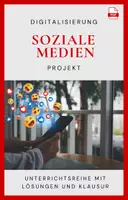 Vorschau - Unterrichtsreihen - Soziale Medien - Umfangreiches Projekt mit Lösungen und abschließender Klausur - Deckblatt