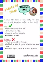 Vista previa - Juegos / Gamificación - SPEAKING GAME- PLACES IN TOWN + PREPOSITIONS - página 1