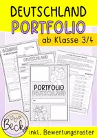 Vorschau - Arbeitsblätter - Deutschland Portfolio (alternative Leistungsbewertung, Präsentationsmappe) - Deckblatt