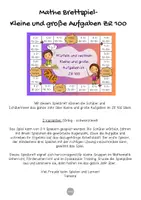 Vorschau - Spiele - Mathe Brettspiel "Kleine und große Aufgaben bis 100": Mathematik Klasse 2 | Mathe Spiele Klasse 2 | Rechnen im ZR 100 - Seite 1