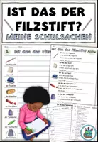 Vorschau - Arbeitsblätter - Übung "Meine Schulsachen" - "Ist das der Filzstift?" - DaZ - Deckblatt