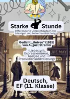 Vorschau - Arbeitsblätter - Gedichtsanalyse Lyrik | Untreu - Deckblatt