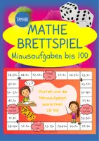 Vorschau - Spiele - Mathe Brettspiel "Minusaufgaben bis 100": Mathematik Klasse 2 | Mathe Spiele Klasse 2 | Rechnen im ZR 100 - Deckblatt