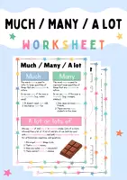 Vorschau - Arbeitsblätter - Much Many A lot Grammatik Englisch Klasse 5 bis 7 Materialpaket - Deckblatt