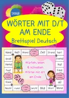 Vorschau - Spiele - Brettspiel Deutsch: Rechtschreibung Spiel T oder D am Ende | harte und weiche Konsonanten - Unterricht, Förderstunde & Legasthenietraining - Deckblatt