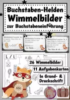 Vorschau - Arbeitsblätter - Wimmelbilder Buchstabeneinführung Buchstaben-Helden - Deckblatt