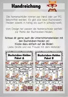 Vorschau - Mal- und Bastelvorlagen - Buchstaben-Helden: Namensschilder - Seite 1