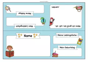 Vorschau - Arbeitsblätter - Vorlage Namensschilder für den Schulanfang - Seite 2