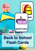 Vorschau - Bildkarten - Back to School Vocabulary Flash Cards for ESL - Deckblatt